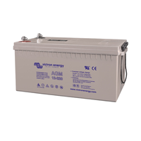 Angled view of 12V 220Ah AGM battery highlighting the integrated rope carry handle
