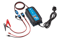 Victron 12V 25A battery charger with included battery clamps, M8 eyelet connectors and AU/NZ mains plug