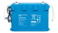 Victron 24V 100Ah Smart NG LiFePO4 lithium battery with BMS interface cables and rope handles