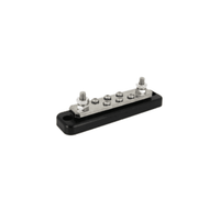 Victron 250A busbar with two terminal studs and six connection screws on a black ABS base