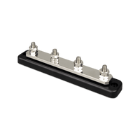 Perspective view of the 250A 4-post busbar showing terminal height and spacing