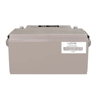 Rear identification label of Victron 90Ah gel battery with SKU barcode