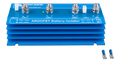 Blue Victron Argo FET 200-3 battery isolator with three outputs and cooling fins
