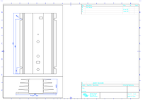 Dimensional drawing of the battery isolator enclosure with metric measurements