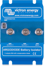 Victron Argodiode 80-2SC battery isolator with blue heatsink and three connection studs