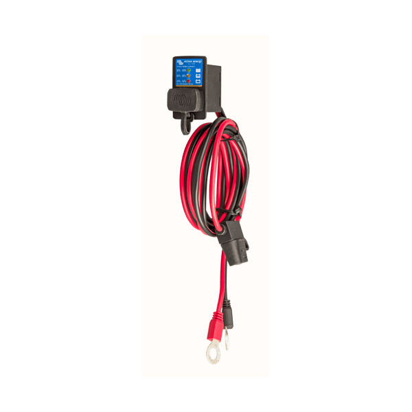 Battery monitoring panel assembly featuring 1.5m cable with 30A fuse and M8 eyelets