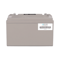 Rear of Victron battery housing showing manufacturer barcode and product label