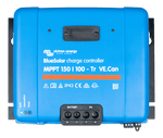 Front view of BlueSolar MPPT 250/70 solar charge controller showing interface and terminals