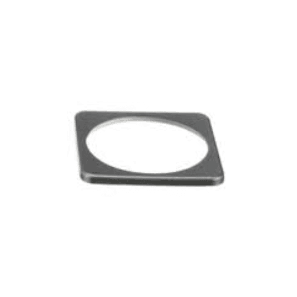 Square grey plastic bezel for flush mounting the battery monitor display
