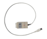 White Victron CAN-USB interface cable with integrated converter box and status LED indicator