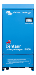Blue Victron Centaur 12V 100A battery charger with analogue ammeter