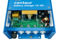 Internal circuit board view of battery charger with three DC output mounting studs