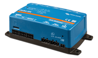 Angled front view of Cerbo GX MK2 showing the Micro SD slot and IO terminal blocks