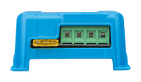 Close-up of the connection terminal block and replaceable 25A blade fuse