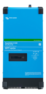 Front view of Victron EasySolar-II GX 48V inverter charger with GX display and MPPT 250/70 specs