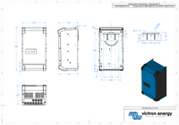 Dimensional drawing of Victron EasySolar-II GX 48/3000/35-32 showing measurements in mm