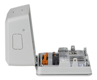 Open view of Victron Ekrano GX wall mount enclosure showing internal wiring ports