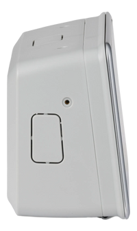 Side profile of Ekrano GX wall mount enclosure showing slim design
