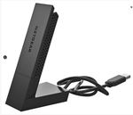 Black long range USB WiFi adapter with upright antenna and desktop dock for Victron GX devices