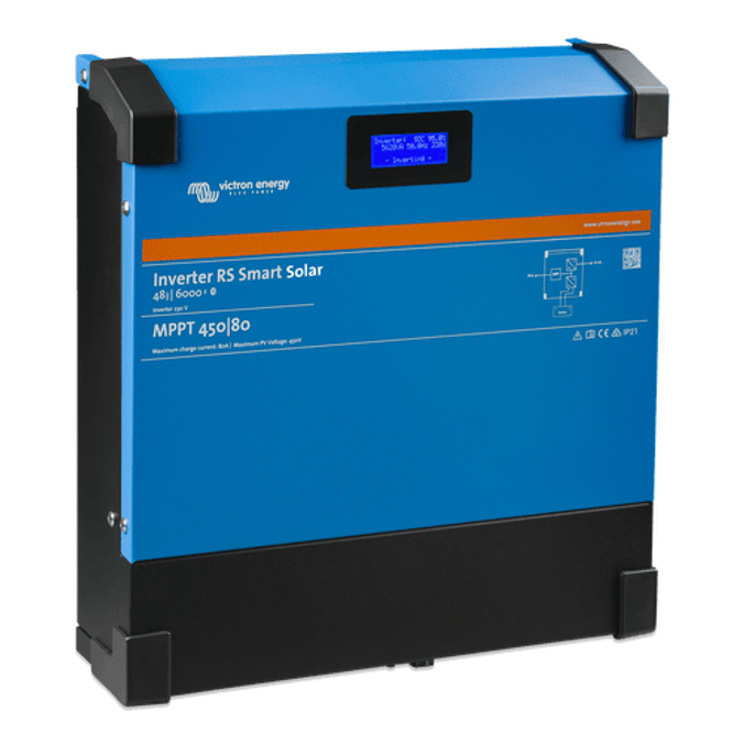 Angled right view of Victron Energy Inverter RS 48/6000 230V off-grid power system