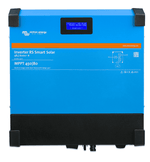 Front view of blue Victron Inverter RS Smart Solar 48 6000 with LCD screen and status indicators