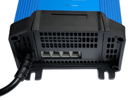 Bottom view of the charger with the protective ventilation cover installed
