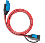 Red and black 2m extension cable with blue quick-connect terminals for Victron IP65 chargers