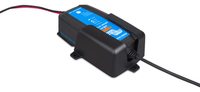 Perspective view of Victron wall mount bracket holding an IP65 Blue Smart charger