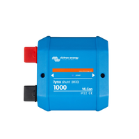 Front view of blue Victron Lynx Shunt VE.Can with M10 connections for battery monitoring
