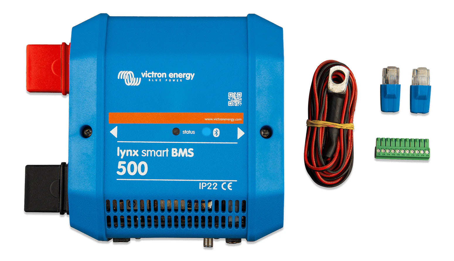 Victron Lynx Smart BMS 500 kit with included multi-connector, RJ10 cable and terminal plugs