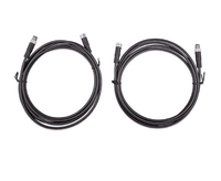 Two coiled 5m black cables with M8 male and female 3-pole connectors