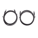Two coiled 5m black cables with M8 male and female 3-pole connectors