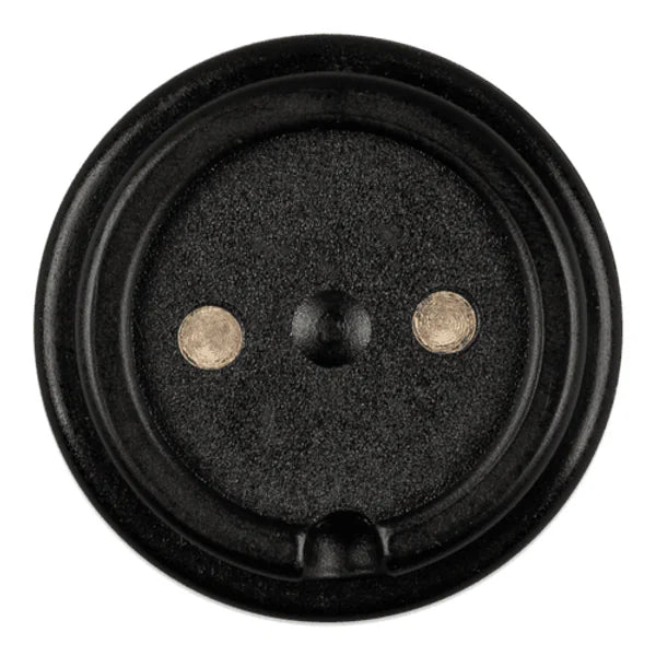 Front face of the magnetic MagCode power port showing dual circular contact points