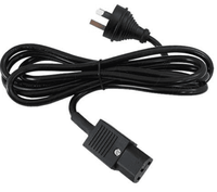 Victron 2m black mains power cord with AU NZ 3-pin plug and specific charger connector