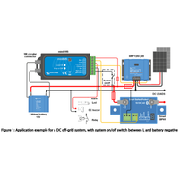 Wiring diagram of a miniBMS in a DC off-grid solar system with lithium battery