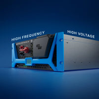 Rendered graphic highlighting high frequency and high voltage design features of the Multi HS19