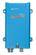 Front view of blue Victron MultiPlus 24V 1200VA inverter charger with status LEDs