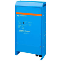 Perspective view of the Victron MultiPlus Compact showing side panel and front face