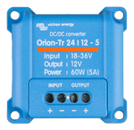 Top-down view of Victron Orion-Tr 24 to 12V DC-DC converter with screw terminals
