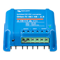 Angled view of isolated converter showing green terminal blocks and cooling fins