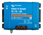 Blue Victron Orion-Tr Smart 12/12-30 isolated DC-DC charger front view