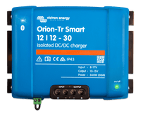 Blue Victron Orion-Tr Smart 12/12-30 isolated DC-DC charger front view