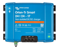Front view of Victron Orion-Tr Smart 24/24-17 non-isolated DC-DC charger showing interface and labels