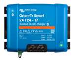 Victron Orion-Tr Smart 24/24-17 isolated DC-DC charger in a blue housing with screw terminals