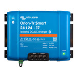 Victron Orion-Tr Smart 24/24-17 isolated DC-DC charger in a blue housing with screw terminals