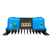 Close-up of input and output terminals, remote port and voltage adjustment on Victron Orion-Tr