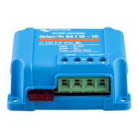 Angled view of Victron Orion-Tr converter showing terminal block and integrated fuse