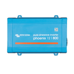Top-down view of a blue Victron Phoenix 12/800 pure sinewave inverter with mounting flanges