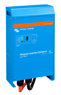Side perspective of Victron Phoenix Inverter 24/1600 showing mounting points and enclosure