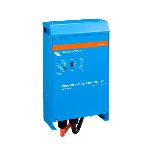 Side perspective of Victron Phoenix Inverter 24/1600 showing mounting points and enclosure